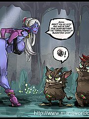 Mad fluffy monster impales playful elven slut